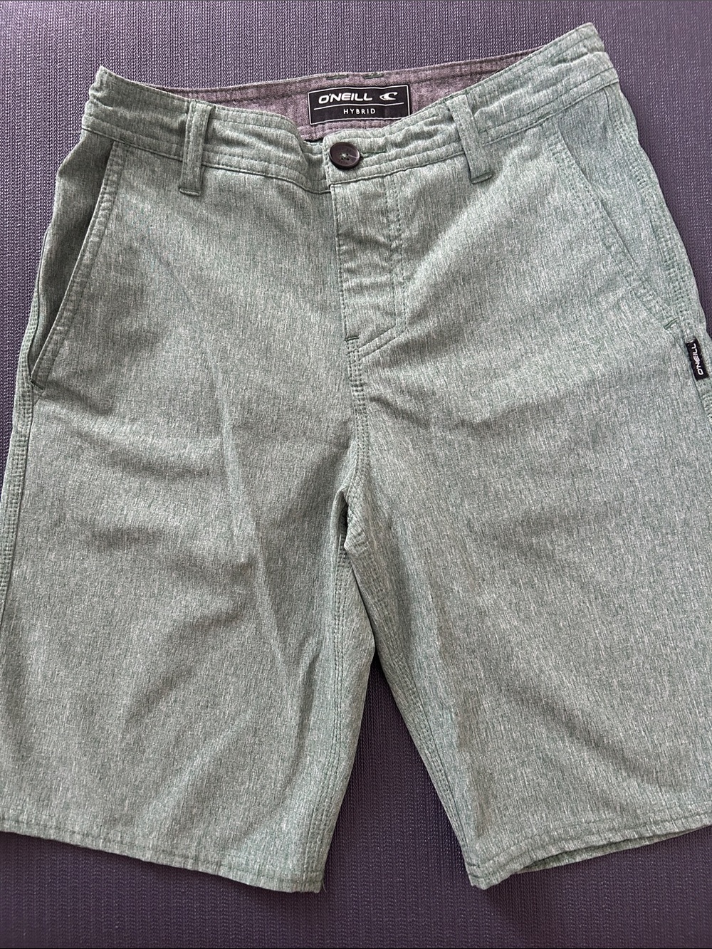 O'Neill boy’s Hybrid Light Sage Green Casual Shorts